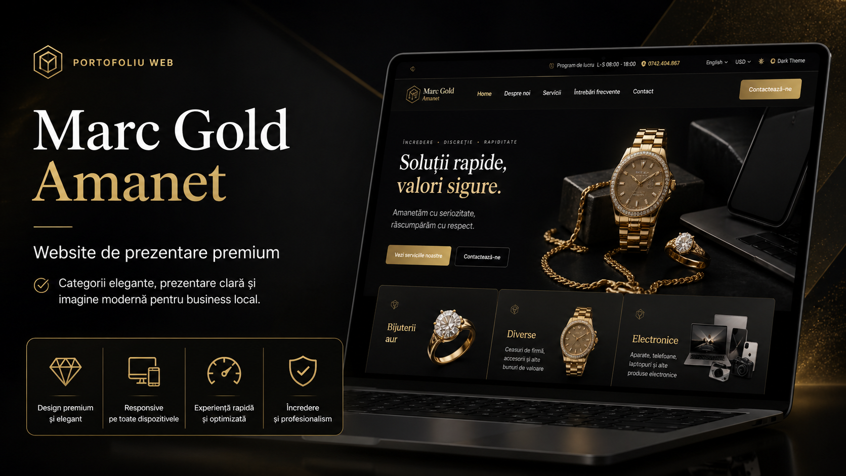 website premium Marc Gold Amanet dezvoltat de Fix Service